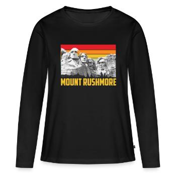 Mount Rushmore Dakota du Sud Lincoln Memorial - T-shirt manches longues Premium bio Femme - noir - Devant - Julia (174cm)