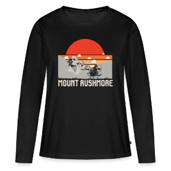 Mont Rushmore Dakota Mountains Amérique États-Unis - T-shirt manches longues Premium bio Femme - noir - Devant - Julia (174cm)