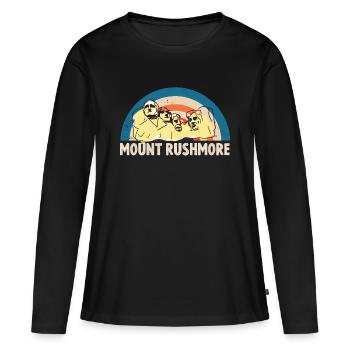 Mount Rushmore Président du Dakota du Sud États-Unis - T-shirt manches longues Premium bio Femme - noir - Devant - Julia (174cm)