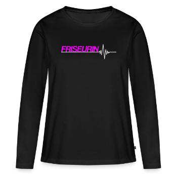 Friseurin - Frauen Premium Bio Langarmshirt - Schwarz - Vorne - Julia (174cm)
