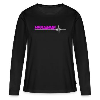 Hebamme - Frauen Premium Bio Langarmshirt - Schwarz - Vorne - Julia (174cm)