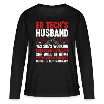 Emergency Room Nurse ER Nurse Marriage ER Tech - Women's Premium Organic Long Sleeve Shirt - black - Front - Julia (174cm)
