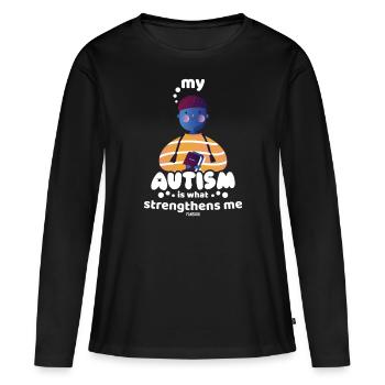 Autistic - Women's Premium Organic Long Sleeve Shirt - black - Front - Julia (174cm)