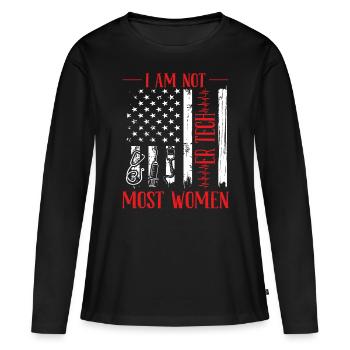 Emergency Room Nurse I am not most Women ER Tech - Frauen Premium Bio Langarmshirt - Schwarz - Vorne - Julia (174cm)
