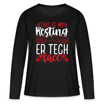Emergency Room Nurse Resting ER Tech ER Nursing - Women's Premium Organic Long Sleeve Shirt - black - Front - Julia (174cm)