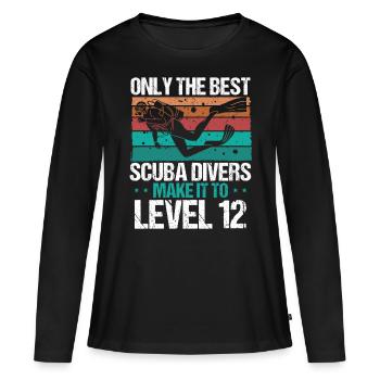 12 Scuba Diving Level 12 Year Diver Snorkeling - Women's Premium Organic Long Sleeve Shirt - black - Front - Julia (174cm)