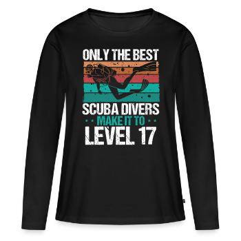 17 Scuba Diving Level 17 Year Diver Snorkeling - Women's Premium Organic Long Sleeve Shirt - black - Front - Julia (174cm)