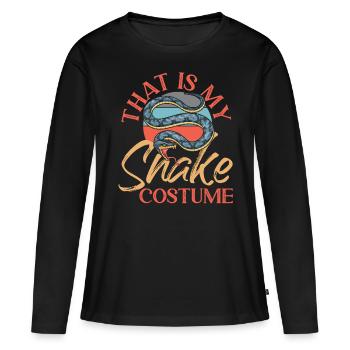 Serpent serpent qui est mon serpent - T-shirt manches longues Premium bio Femme - noir - Devant - Julia (174cm)