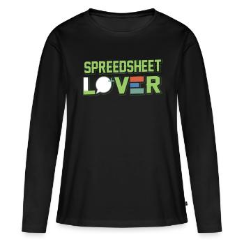 Spreadsheet Liebhaber Buchhalter Tabelle Arbeit - Frauen Premium Bio Langarmshirt - Schwarz - Vorne - Julia (174cm)