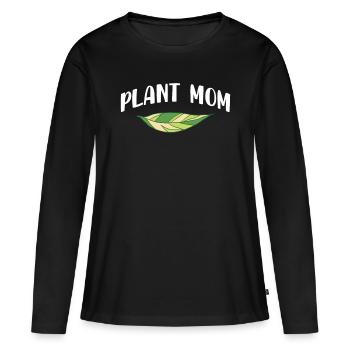 Plant Mom Shirt Gardener Mother Mother's Day Mom - Women's Premium Organic Long Sleeve Shirt - black - Front - Julia (174cm)