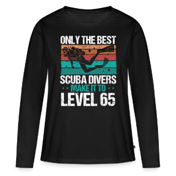 65 Scuba Diving Level 65 Year Diver Snorkeling - Women's Premium Organic Long Sleeve Shirt - black - Front - Julia (174cm)