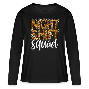 Night Shift EMT Night Shift Squad Leo Paramedic - Women's Premium Organic Long Sleeve Shirt - black - Front - Julia (174cm)