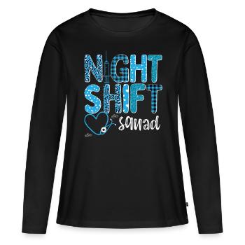 Paramedic Ambulance Tech Night Shift Squad EMT - Women's Premium Organic Long Sleeve Shirt - black - Front - Julia (174cm)