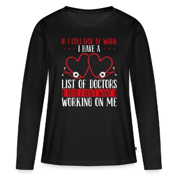 Emergency Medical Nurse Funny ER Technician ER - Women's Premium Organic Long Sleeve Shirt - black - Front - Julia (174cm)