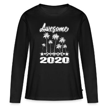 Awesome Since 2020 - Frauen Premium Bio Langarmshirt - Schwarz - Vorne - Julia (174cm)