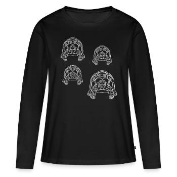 Turtles Turtles Cute turtles - Women's Premium Organic Long Sleeve Shirt - black - Front - Julia (174cm)