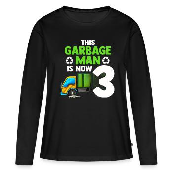 Müllmann Geschenk Müll Müllabfuhr Abfall Beruf - Frauen Premium Bio Langarmshirt - Schwarz - Vorne - Julia (174cm)