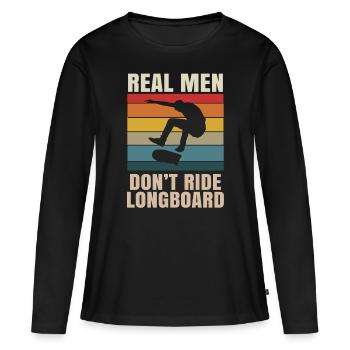 Skateboard Kickflip Cadeau Longboard Sk8er Sk8 - T-shirt manches longues Premium bio Femme - noir - Devant - Julia (174cm)
