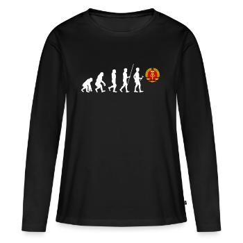 Ossi Geschenk Ostdeutschland NVA Germania Osten - Frauen Premium Bio Langarmshirt - Schwarz - Vorne - Julia (174cm)