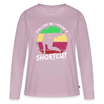 Parkour Follow me, I know a shortcut - Women's Premium Organic Long Sleeve Shirt - dusky pink - Front - Julia (174cm)