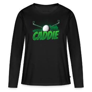 Caddie Profession Golfeur Golfeur Golf - T-shirt manches longues Premium bio Femme - noir - Devant - Julia (174cm)