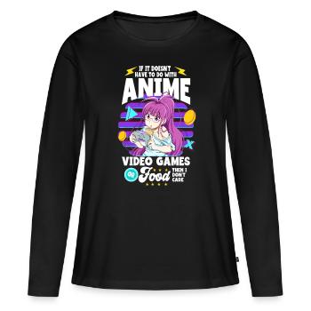 Anime disant Weeb Otaku - T-shirt manches longues Premium bio Femme - noir - Devant - Julia (174cm)