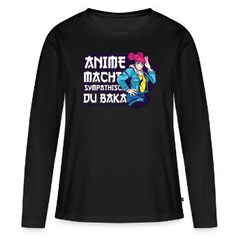 Anime disant Weeb Otaku - T-shirt manches longues Premium bio Femme - noir - Devant - Julia (174cm)