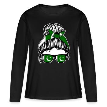 Pakistanais Pakistan Pakistan - T-shirt manches longues Premium bio Femme - noir - Devant - Julia (174cm)
