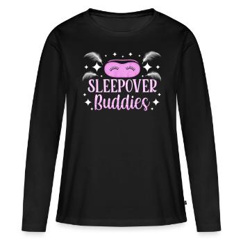 Nuit entre amis Nuitée - T-shirt manches longues Premium bio Femme - noir - Devant - Julia (174cm)