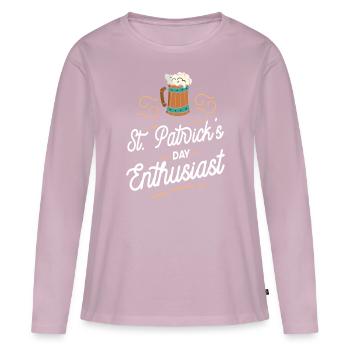 Amoureux de la Saint-Patrick Irlandais Irlande Irlandais - T-shirt manches longues Premium bio Femme - rose poudré - Devant - Julia (174cm)