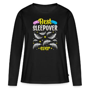 Meilleure nuit de nuit de tous les temps - T-shirt manches longues Premium bio Femme - noir - Devant - Julia (174cm)
