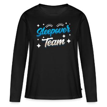 Nuit en équipe Party Nuitée - T-shirt manches longues Premium bio Femme - noir - Devant - Julia (174cm)