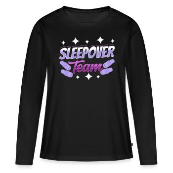 Nuit en équipe Party Nuitée - T-shirt manches longues Premium bio Femme - noir - Devant - Julia (174cm)