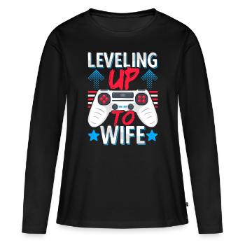 Engaged Engagement Bride Future Wife Gamer - Women's Premium Organic Long Sleeve Shirt - black - Front - Julia (174cm)