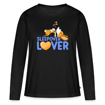 Amoureux de la nuit Nuitée - T-shirt manches longues Premium bio Femme - noir - Devant - Julia (174cm)