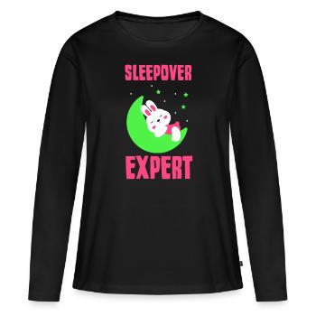 Expert pour les nuitées Nuitée Party sweet - T-shirt manches longues Premium bio Femme - noir - Devant - Julia (174cm)