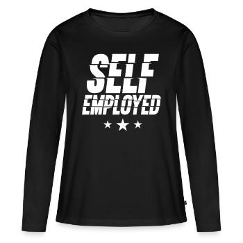 Self-employed freelancer freelancer - Women's Premium Organic Long Sleeve Shirt - black - Front - Julia (174cm)