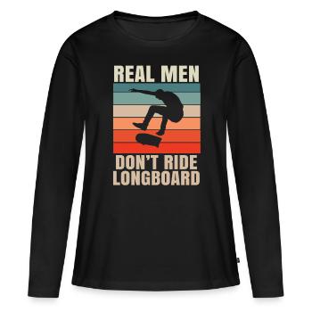 Skateboard Kickflip Cadeau Longboard Sk8er Sk8 - T-shirt manches longues Premium bio Femme - noir - Devant - Julia (174cm)