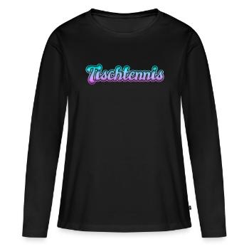 Ping-pong - T-shirt manches longues Premium bio Femme - noir - Devant - Julia (174cm)