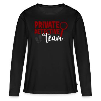Équipe de détective privé Agence de détective privé - T-shirt manches longues Premium bio Femme - noir - Devant - Julia (174cm)