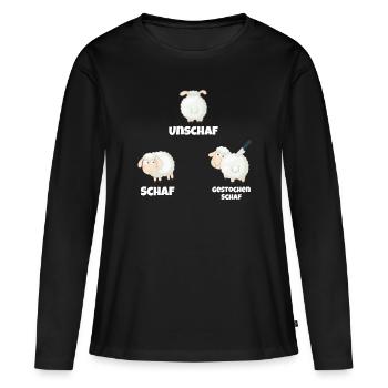 Fotograf Schaf Unschaf Gestochen Schaf Lustige - Frauen Premium Bio Langarmshirt - Schwarz - Vorne - Julia (174cm)