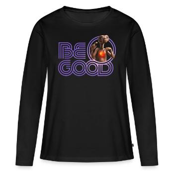 E.T. L'Extra-Terrestre Be Good - T-shirt manches longues Premium bio Femme - noir - Devant - Julia (174cm)
