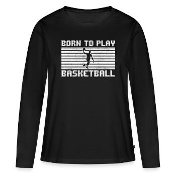 basket-ball - T-shirt manches longues Premium bio Femme - noir - Devant - Julia (174cm)