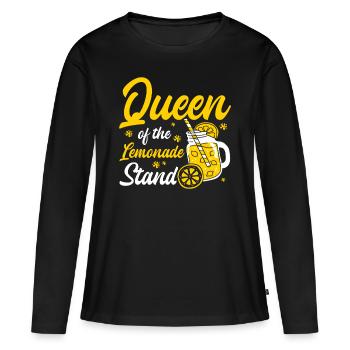 Jus de citron Jus de citron Limonade - T-shirt manches longues Premium bio Femme - noir - Devant - Julia (174cm)