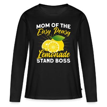 Jus de citron Jus de citron Limonade - T-shirt manches longues Premium bio Femme - noir - Devant - Julia (174cm)
