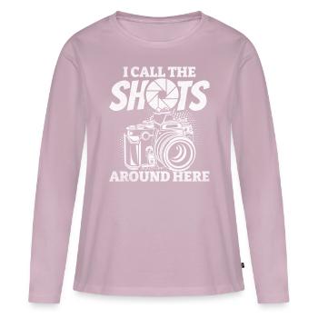 Ich nenne die Aufnahmen hier Foto Kamera Fotograf - Frauen Premium Bio Langarmshirt - Altrosa - Vorne - Julia (174cm)