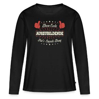 Diese Coole Auszubildende Geschenk Kollegen Spruch - Frauen Premium Bio Langarmshirt - Schwarz - Vorne - Julia (174cm)