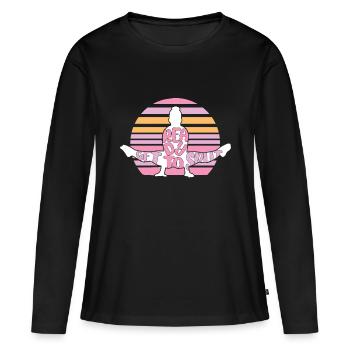 Get Ready To Split - Gymnastic Gymnast Gift Idea - Frauen Premium Bio Langarmshirt - Schwarz - Vorne - Julia (174cm)