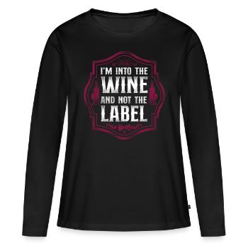 Sommelier Wine Drinking Tasting - Women's Premium Organic Long Sleeve Shirt - black - Front - Julia (174cm)