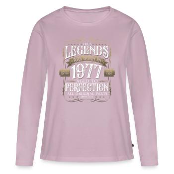Legend 1977 45th Birthday Gift Men Funny - Women's Premium Organic Long Sleeve Shirt - dusky pink - Front - Julia (174cm)